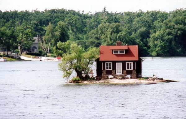 a house on an island